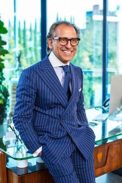 Pure Stripe Double Breast Blue Suit - Two Piece Suit - LeStyleParfait