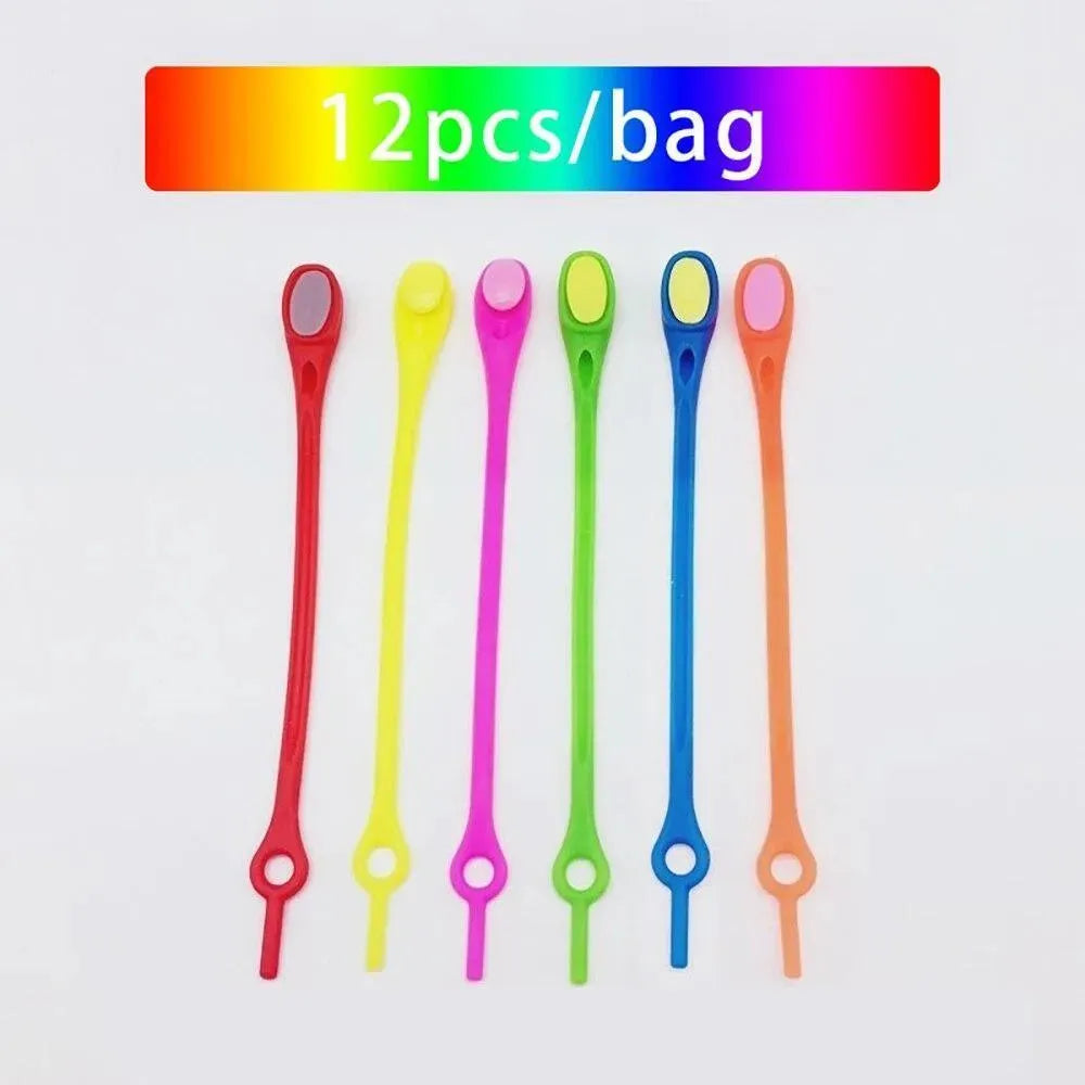 Rainbow No Tie Shoelaces 12pcs/ Lot - Shoelaces - LeStyleParfait