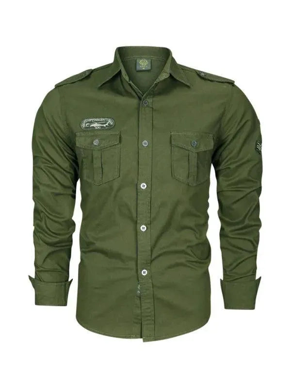Ranger Double-Pocket Men Shirt - Long Sleeve Shirt - LeStyleParfait