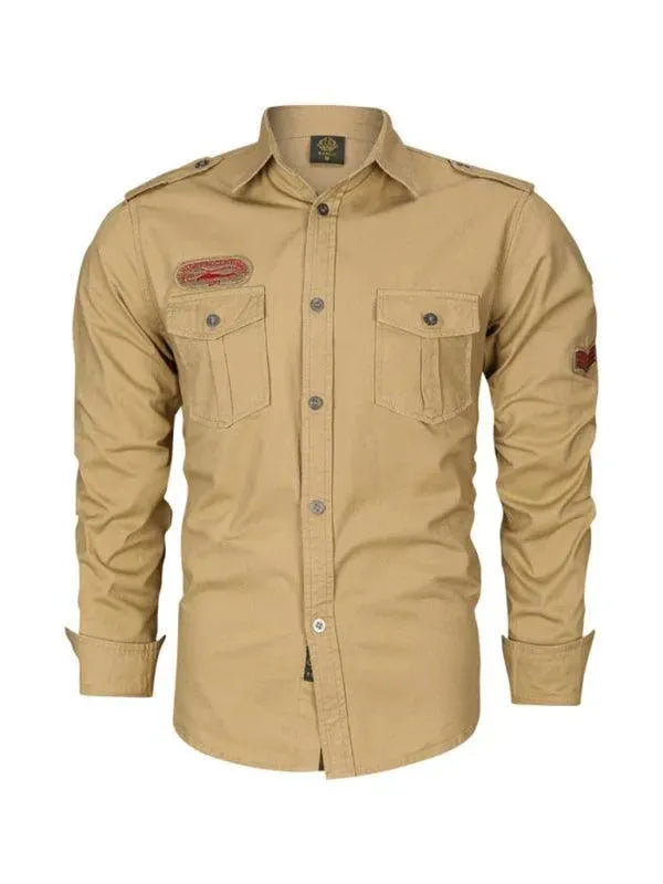 Ranger Double-Pocket Men Shirt - Long Sleeve Shirt - LeStyleParfait