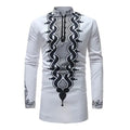 Red African Print Men's Shirt-Men Shirts-LeStyleParfait