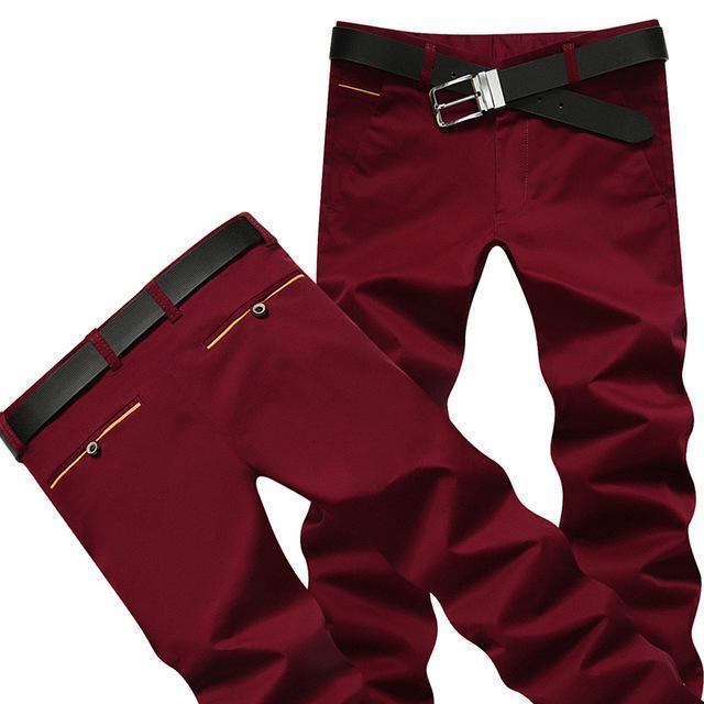 Red Casual Pants For Men - Pants - LeStyleParfait Kenya