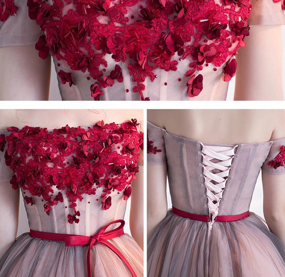 Red Floral Floral Dress - Prom Dress - Dress - LeStyleParfait Kenya