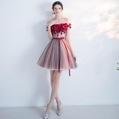 Red Floral Floral Dress - Prom Dress - Dress - LeStyleParfait Kenya