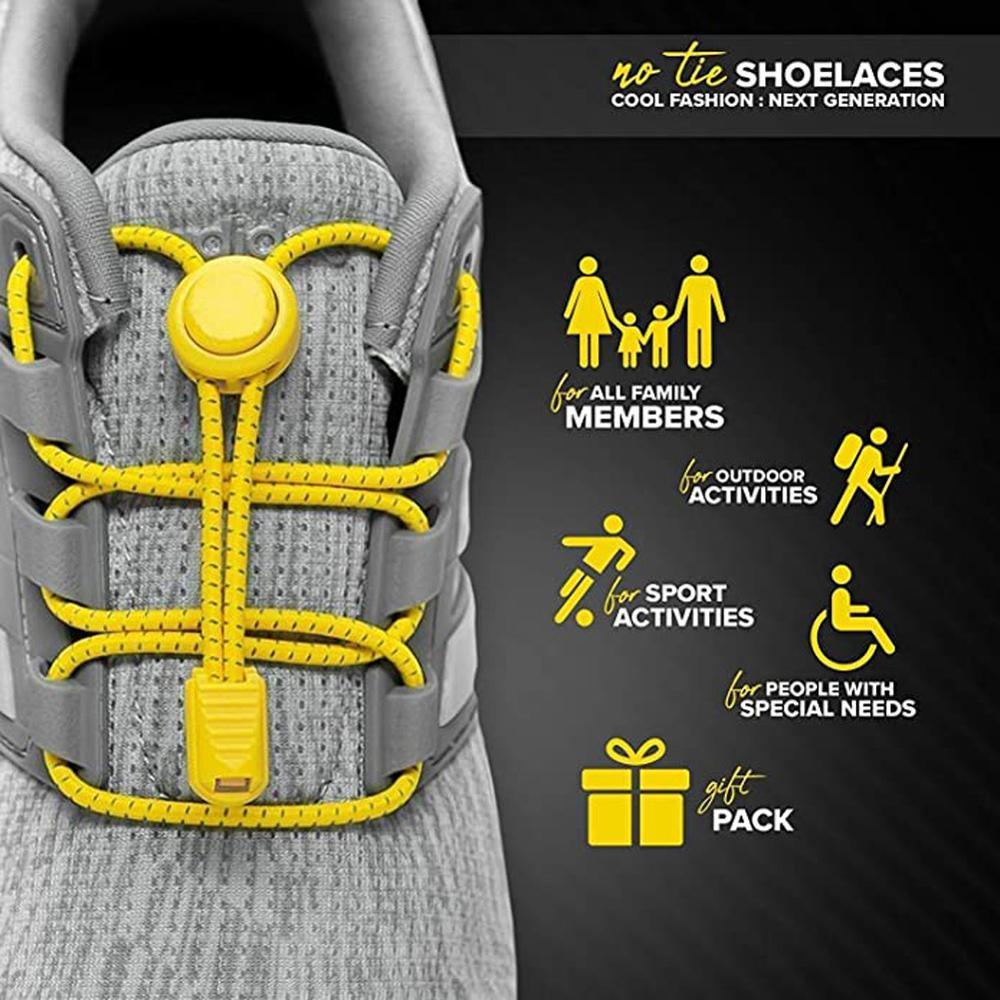 Reflective Elastic No Tie Shoelaces For Sports Shoes - Shoelaces - LeStyleParfait Kenya