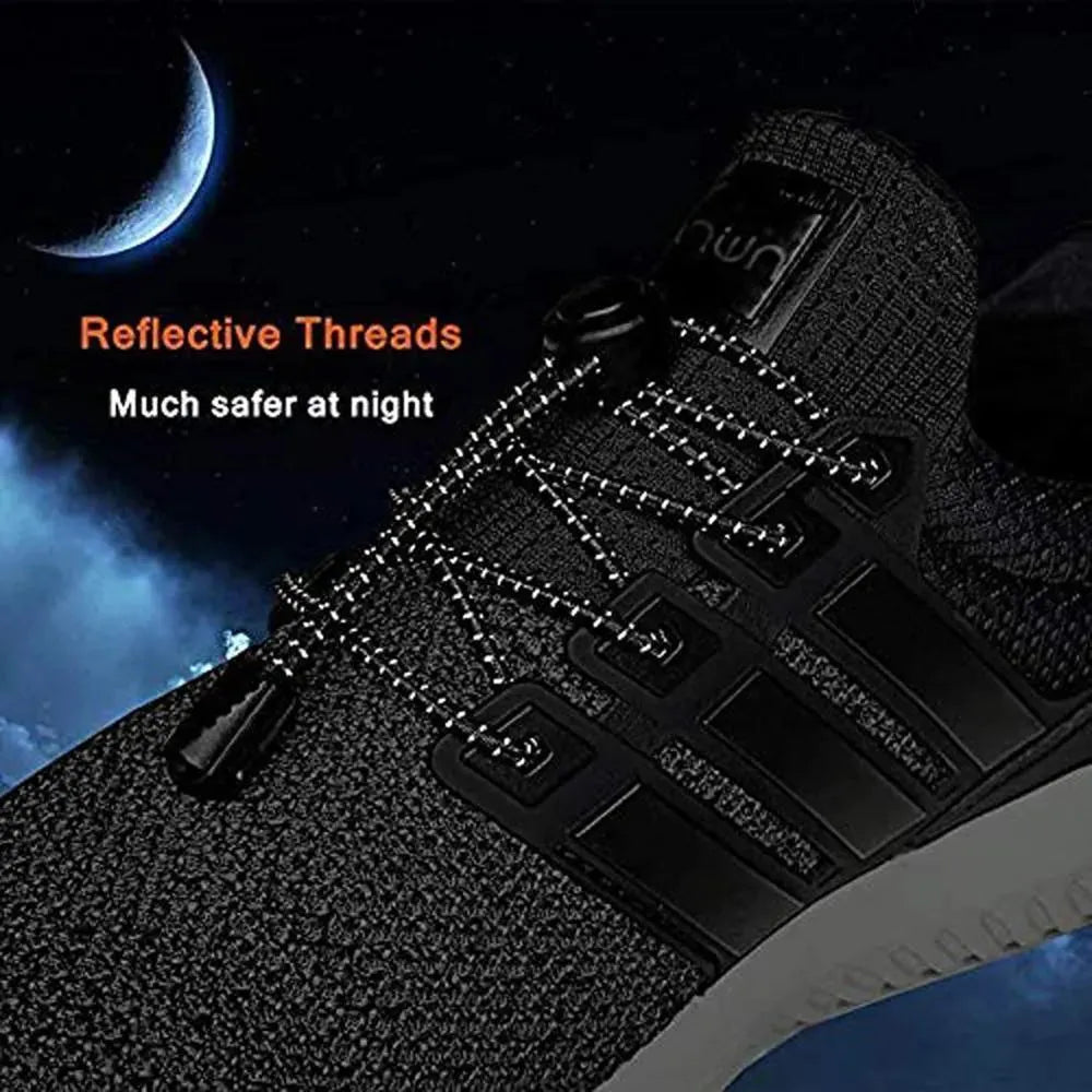 Reflective Elastic No Tie Shoelaces For Sports Shoes - Shoelaces - LeStyleParfait