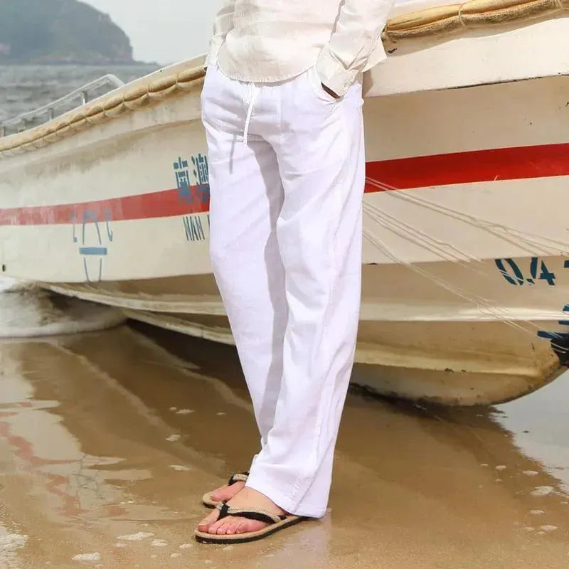 Chen Linen Pants For Men - Linen Pants - LeStyleParfait fashion image