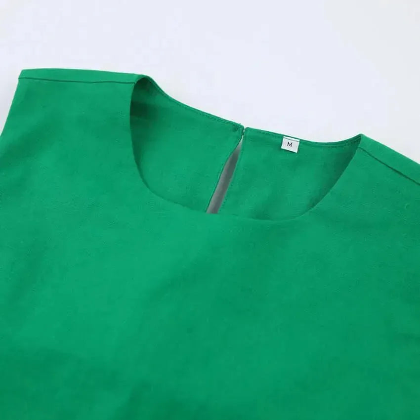 Relaxed Chic Women Casual Two-Piece Pants Set - Linen Pants Set - LeStyleParfait