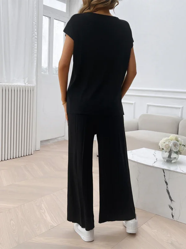 Relaxed Women Casual Beige Two-Piece Set - Casual Two-Piece Set - LeStyleParfait