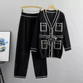 Relaxed Women Casual Twill Two-Piece Set - Casual Pants Set - LeStyleParfait