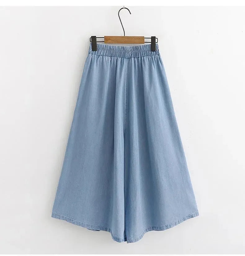 Denim Jeans Wide Leg Pants - Women Jeans - LeStyleParfait
