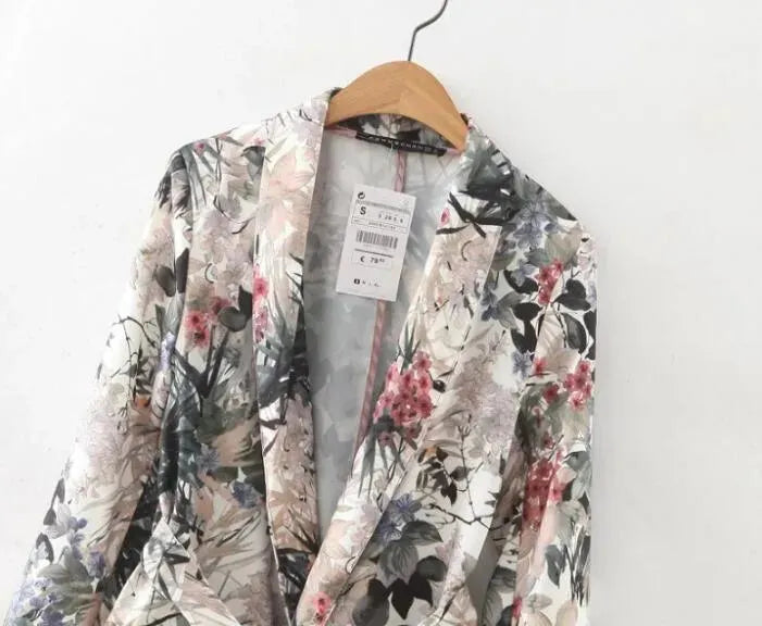Retro Floral Blazer Women - Casual - Floral - Floral Blazer - LeStyleParfait