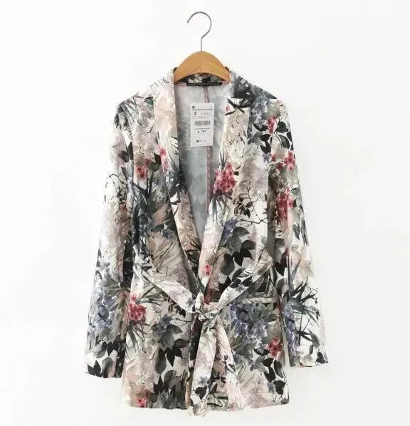 Retro Floral Blazer Women - Casual - Floral - Floral Blazer - LeStyleParfait