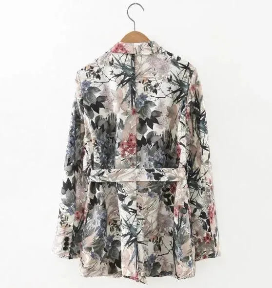 Retro Floral Blazer Women - Casual - Floral - Floral Blazer - LeStyleParfait
