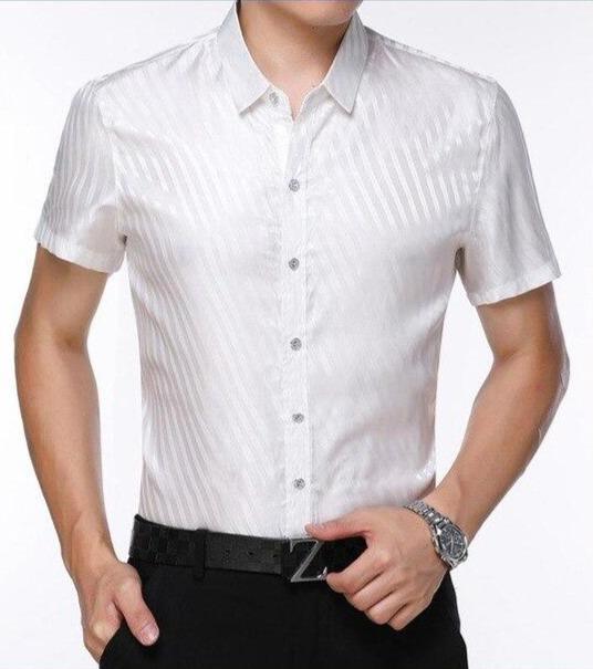Reynolds Striped Silk Shirt For Men - Shirt - LeStyleParfait Kenya
