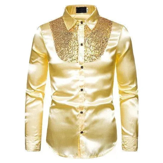 Reznor Sequins Silk Shirts For Men - Silk Shirt - LeStyleParfait