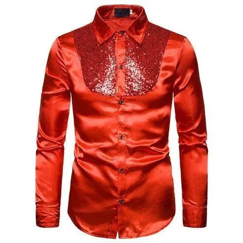 Reznor Sequins Silk Shirts For Men - Silk Shirt - LeStyleParfait