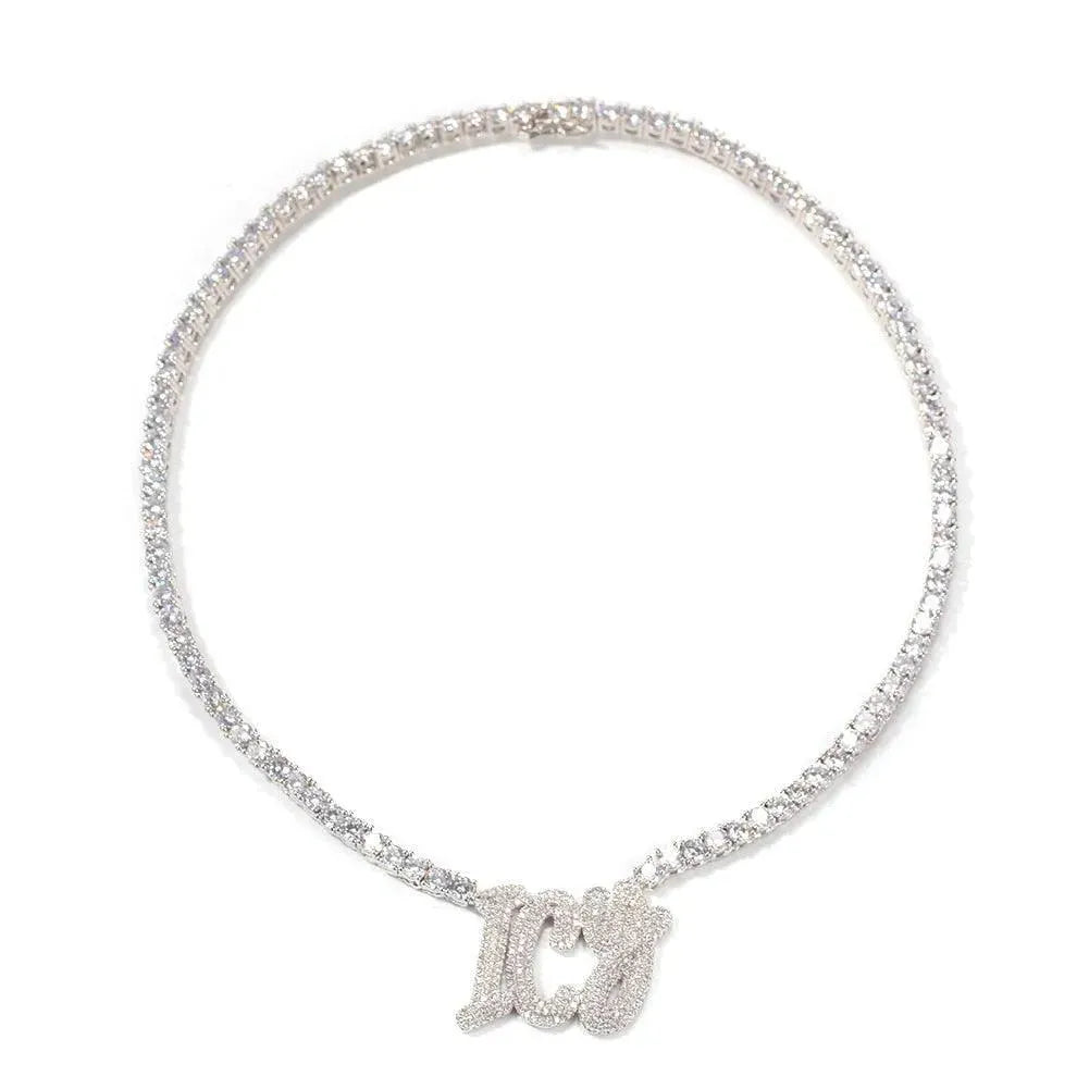 Rhinestone Name Pendant Necklace - Pendant Necklace - LeStyleParfait