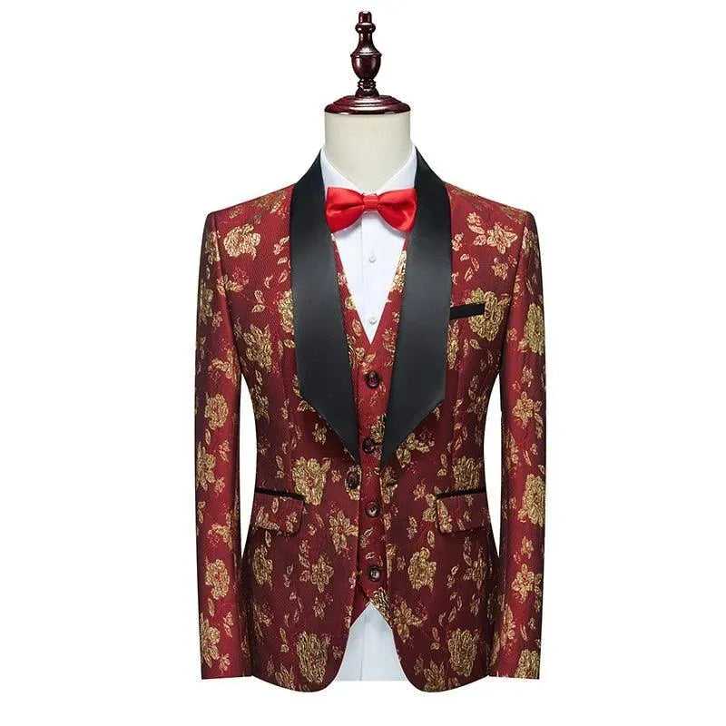 Ricardo Floral Tuxedo Suit - Three Piece Suit - Tuxedo Suit - LeStyleParfait