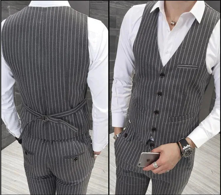 Richardson Three Piece Striped Suit - Three Piece Suit - LeStyleParfait