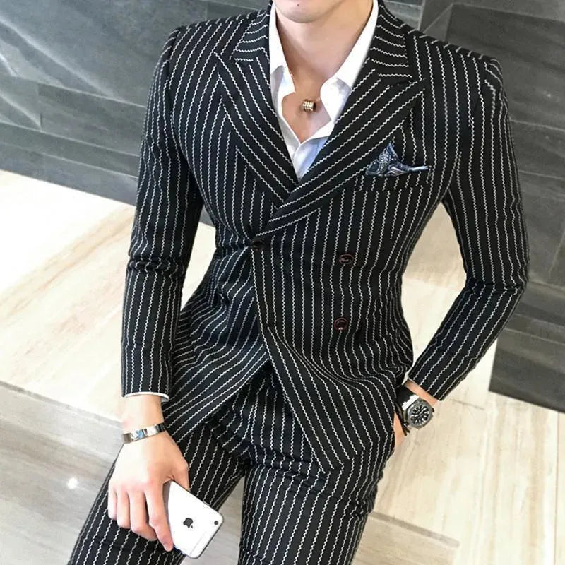 Richardson Three Piece Striped Suit - Three Piece Suit - LeStyleParfait