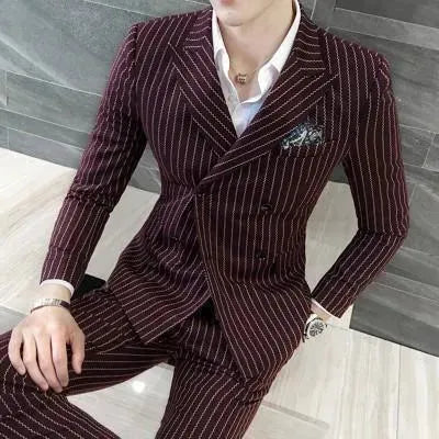 Richardson Three Piece Striped Suit - Three Piece Suit - LeStyleParfait