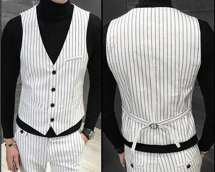 Richardson Three Piece Striped Suit - Three Piece Suit - LeStyleParfait