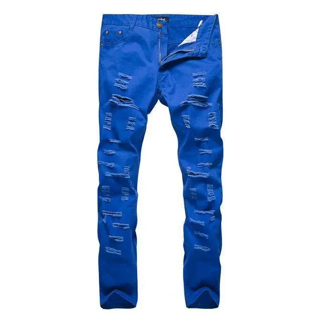 Ripped Jeans Pants With Holes For Men - Men's Jeans - LeStyleParfait