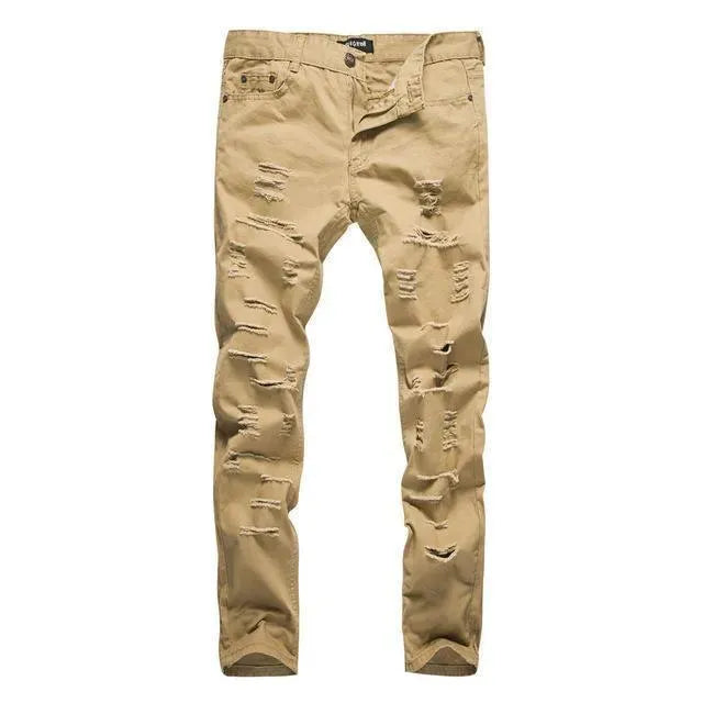 Ripped Jeans Pants With Holes For Men - Men's Jeans - LeStyleParfait