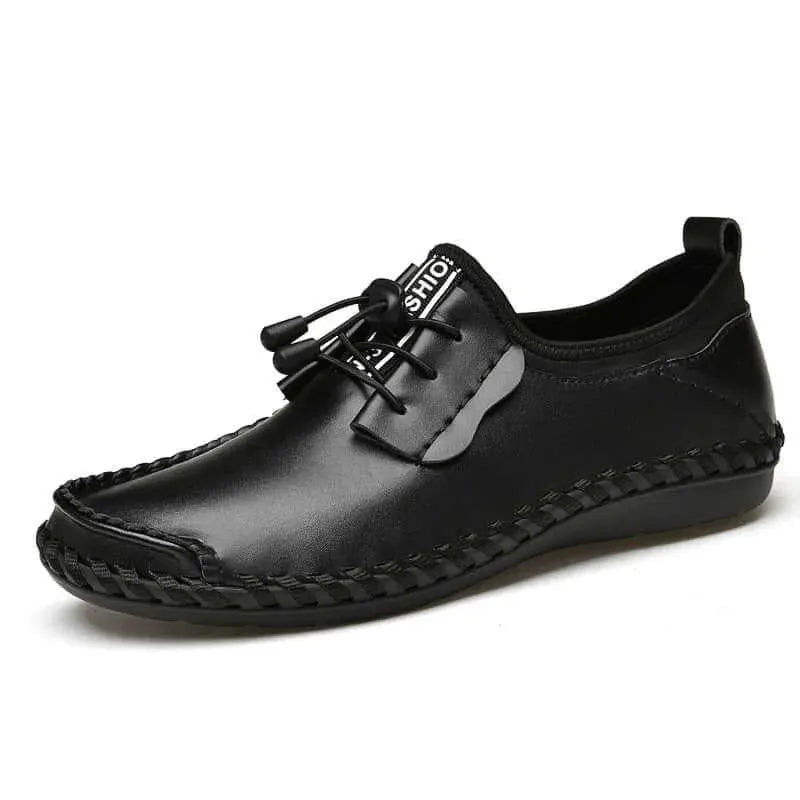 Ripple Lace-Up Leather Shoes - Casual Shoes - LeStyleParfait