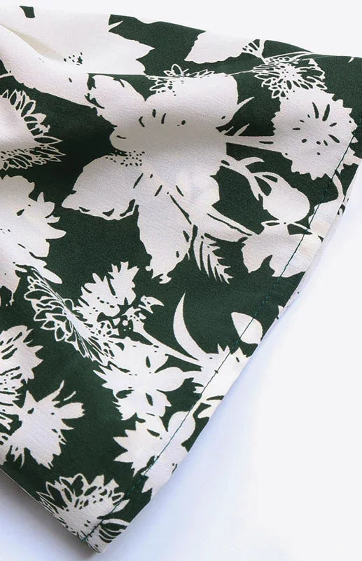 Women Romantic Floral Off-Shoulder Midi Dress - Floral Midi Dress - LeStyleParfait