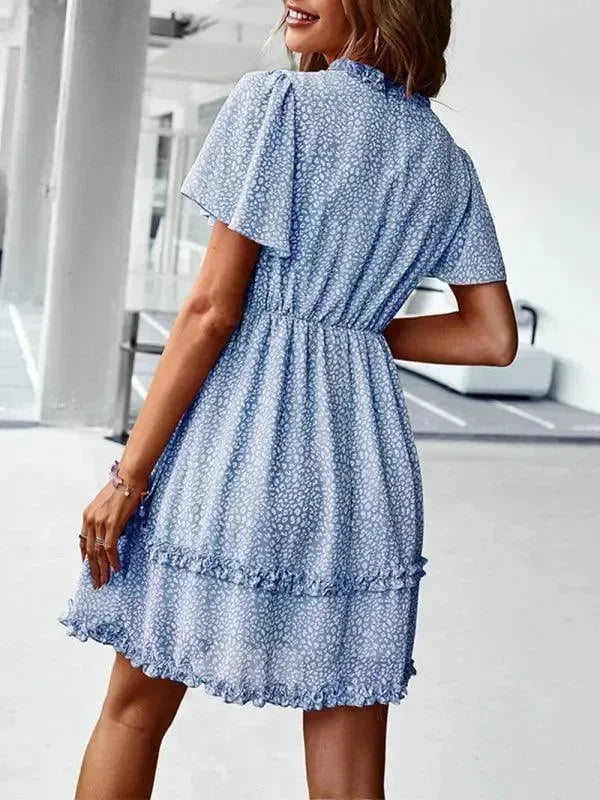 Floral Womens Mini Day Dress - Mini Dress - LeStyleParfait