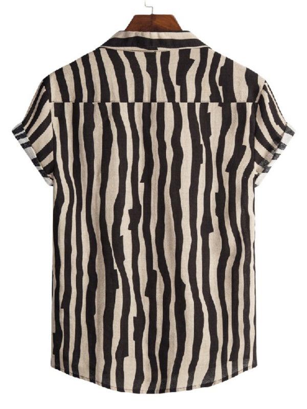 Safari Striped Short Sleeve Shirt - Shirt - LeStyleParfait Kenya