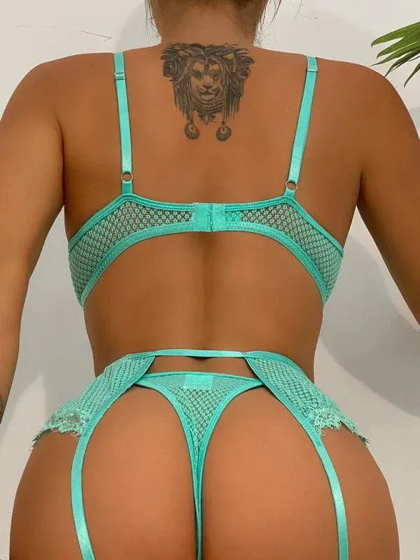 LeStyleParfait Women's Lingerie Sexy Ladies Embroidered-Lingerie Set