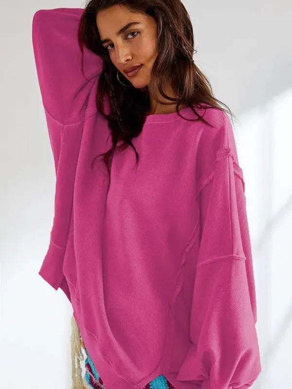 Side Slits Women Sweatshirt - Women Sweatshirt - LeStyleParfait