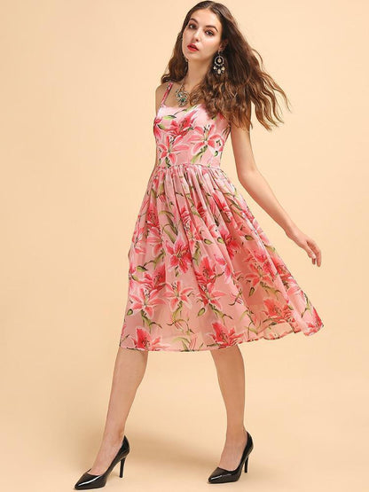 Simply Chic Floral Midi Dress - Dress - LeStyleParfait Kenya