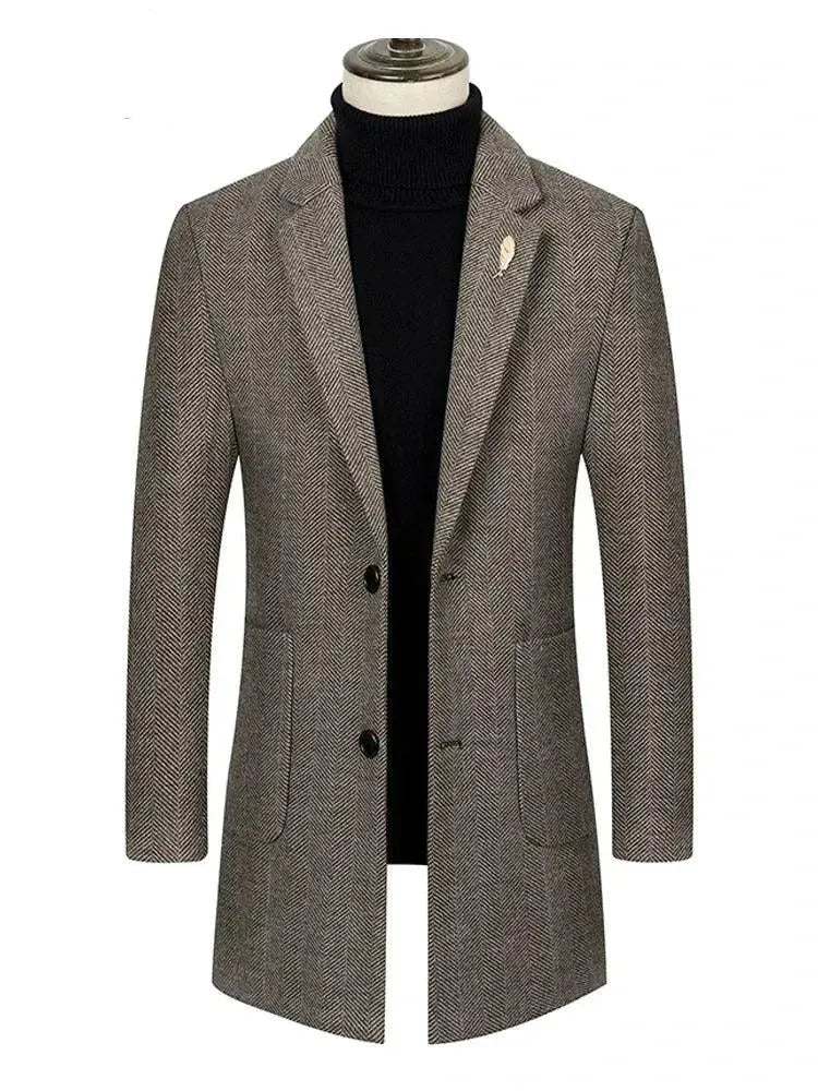 Single-breasted Men's Coat - Coat - LeStyleParfait