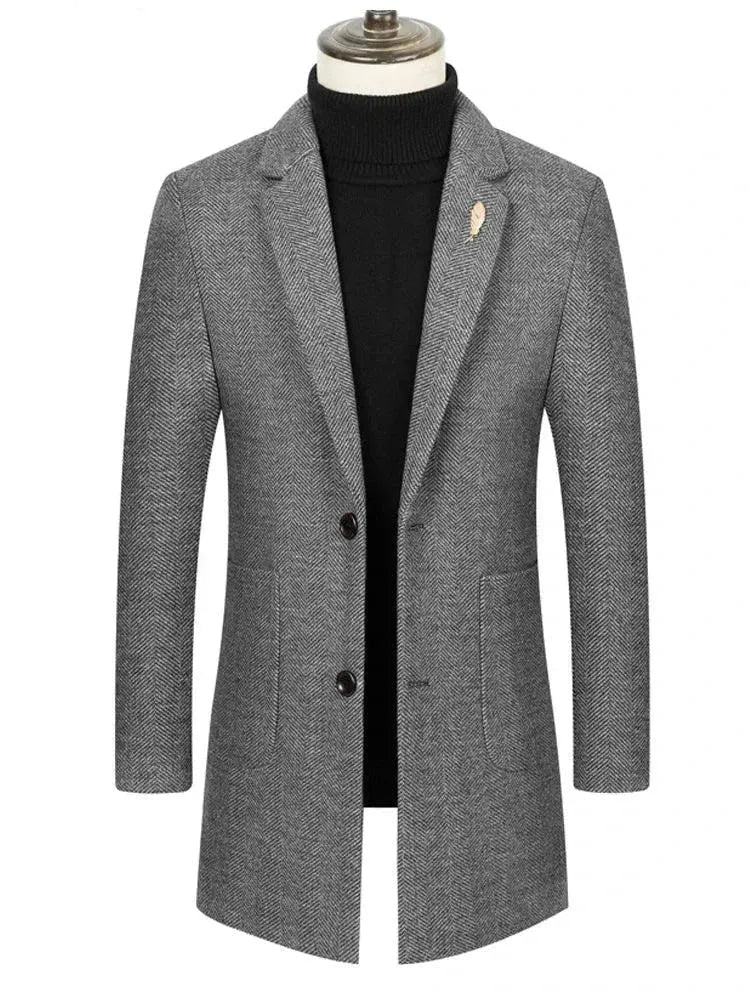 Single-breasted Men's Coat - Coat - LeStyleParfait