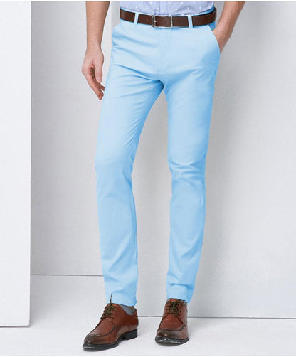 Sky Blue Casual Pants For Men - Pants - LeStyleParfait Kenya