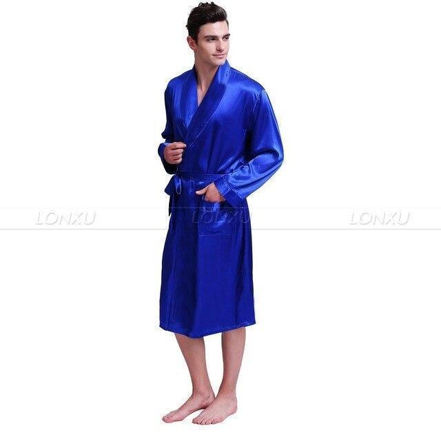 Sleepwear-Men's Nightgown, Silk - Sleepwear - LeStyleParfait Kenya