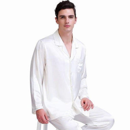 Sleepwear-Men's Silk Pajama Sets - Sleepwear - LeStyleParfait Kenya