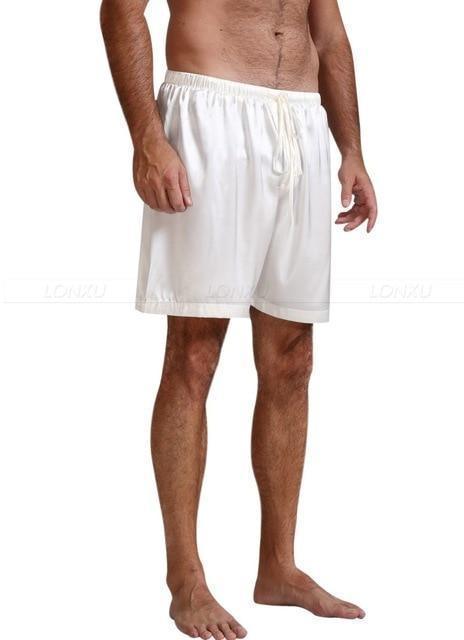 Sleepwear-Men's Silk Pajama Shorts - Sleepwear - LeStyleParfait Kenya