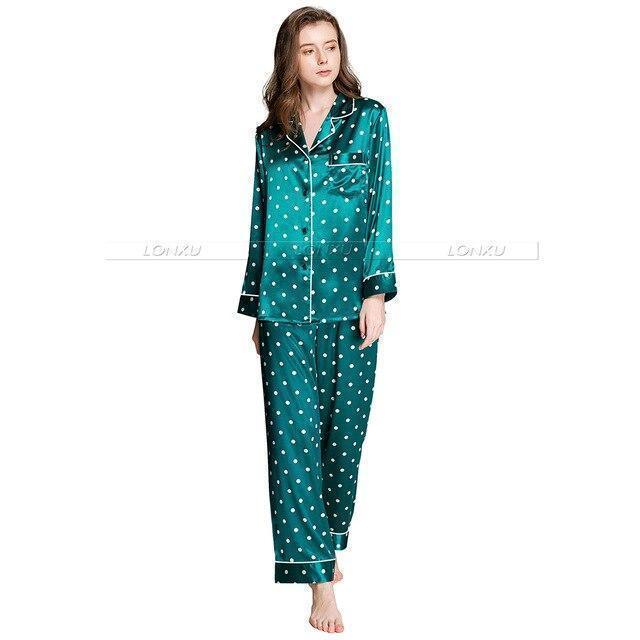 Sleepwear-Women's Polka Dots Pajama - Sleepwear - LeStyleParfait Kenya