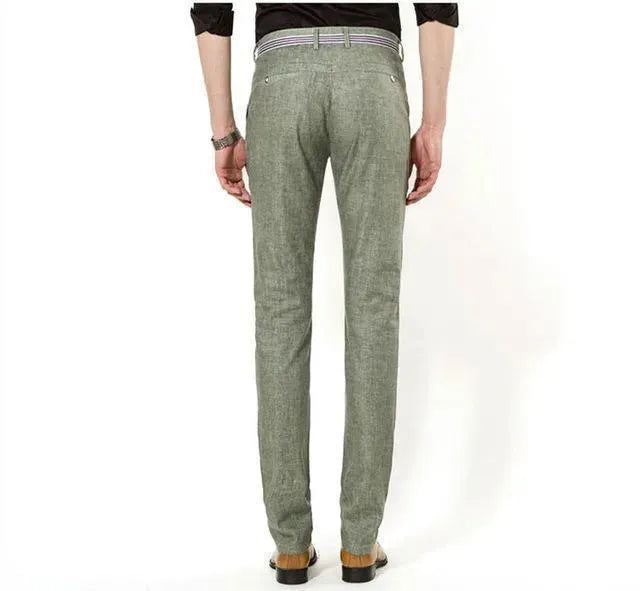 Slim Fit Casual Linen Pants For Men - Linen Pants - LeStyleParfait