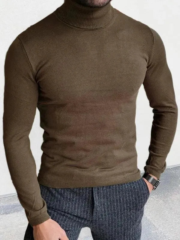 Slim Fit Knit Pullover Men Turtleneck Sweater - Pullover Sweater - LeStyleParfait