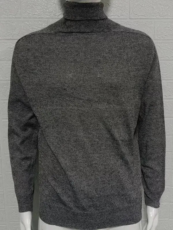 Slim Fit Knit Pullover Men Turtleneck Sweater - Pullover Sweater - LeStyleParfait