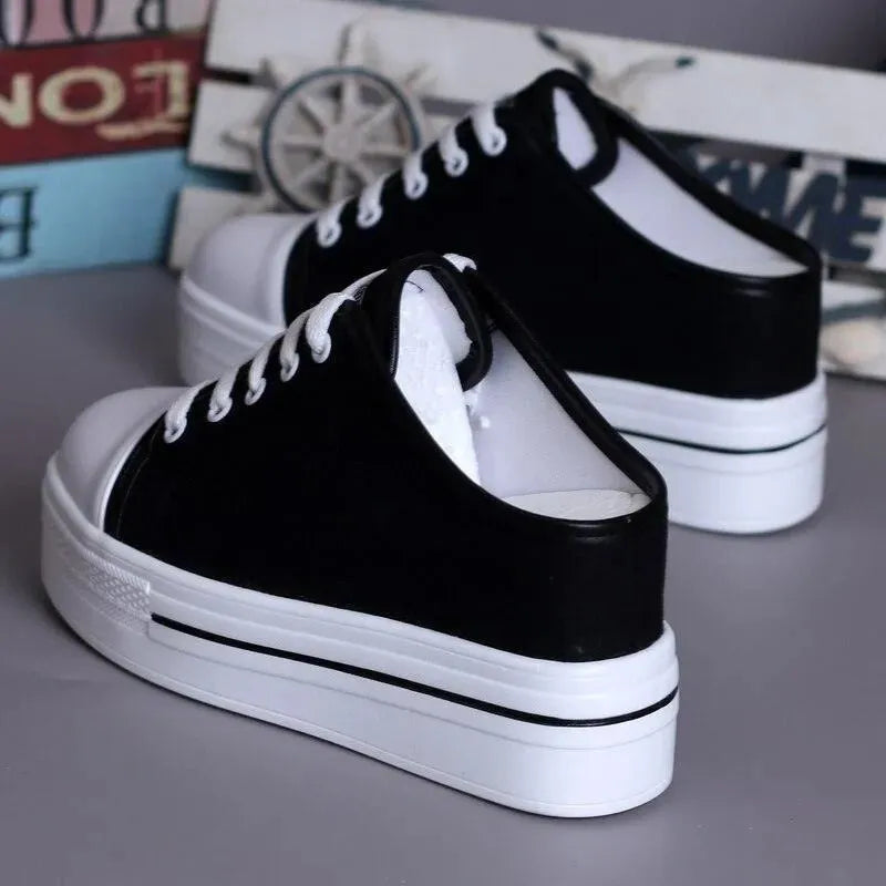 Slip-On Canvas Wedge Sandals - Wedge Shoes - LeStyleParfait