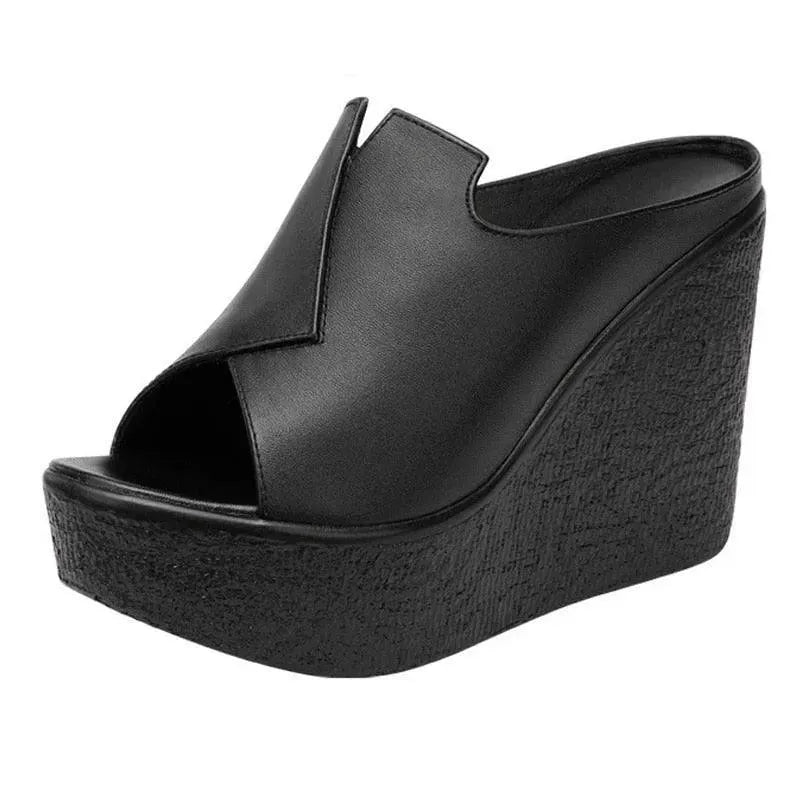 Slip-on Heels Wedge Sandals - Wedge Shoes - LeStyleParfait