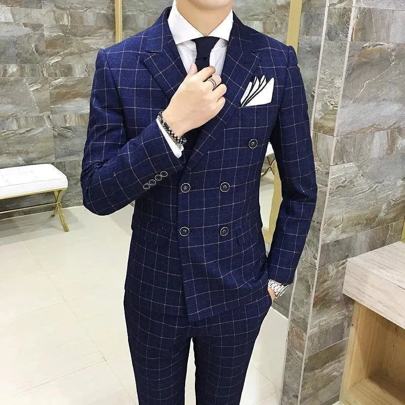 Smith Plaid Double Breasted Suit - Plaid Suit - LeStyleParfait