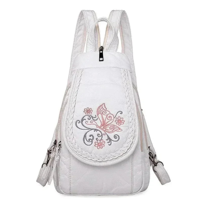 Soft Washed Leather Women's Backpack - Backpack - LeStyleParfait
